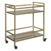Chauncey Gold Finish Rolling Bar Cart 1 Chauncey Gold Finish Rolling Bar Cart -Furniture Store 299648 signature 01