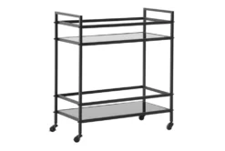 Chauncey Black Rolling Bar Cart