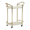 Maria Cream/Gold Rolling Bar Cart -Furniture Store 299654 gold melamine bar cart signature 02