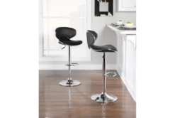 Brandt Black Adjustable Barstool -Furniture Store 299707 black metal bar stool room 85