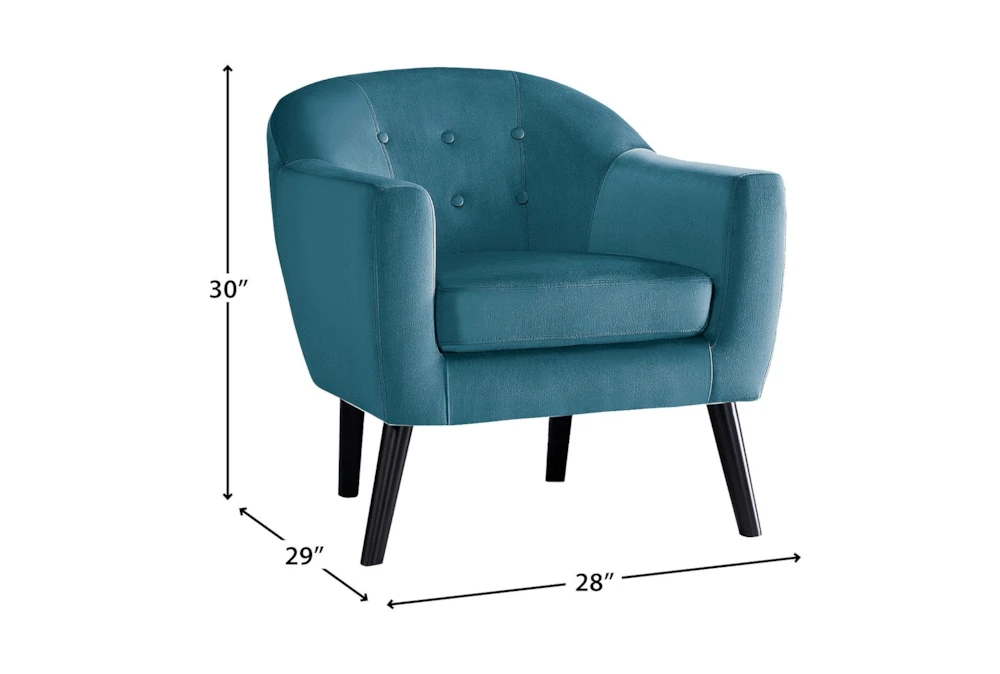 Wynona Blue Accent Chair 5 Wynona Blue Accent Chair - Image 3