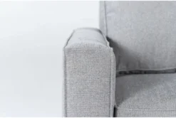 Mathers Oyster 125" 2 Piece Sectional With Left Arm Facing Sleeper Sofa Chaise, Right Arm Facing Corner Chaise & Storage Ottoman -Furniture Store 301523 grey fabric living room set detail 46