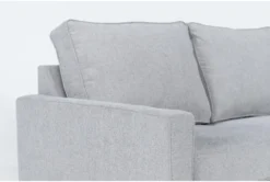 Mathers Oyster 125" 2 Piece Sectional With Left Arm Facing Sleeper Sofa Chaise, Right Arm Facing Corner Chaise & Storage Ottoman -Furniture Store 301523 grey fabric living room set detail 47