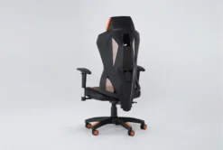 Cicero Orange Mesh Gaming Chair -Furniture Store 301797 orange fabric gaming chair side 20