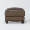 Foley Leather Ottoman -Furniture Store 302465 brown leather ottoman signature 01