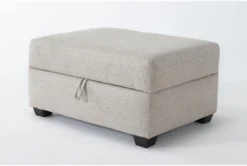 Esteban II Storage Ottoman -Furniture Store 302808 beige fabric ottoman detail 45