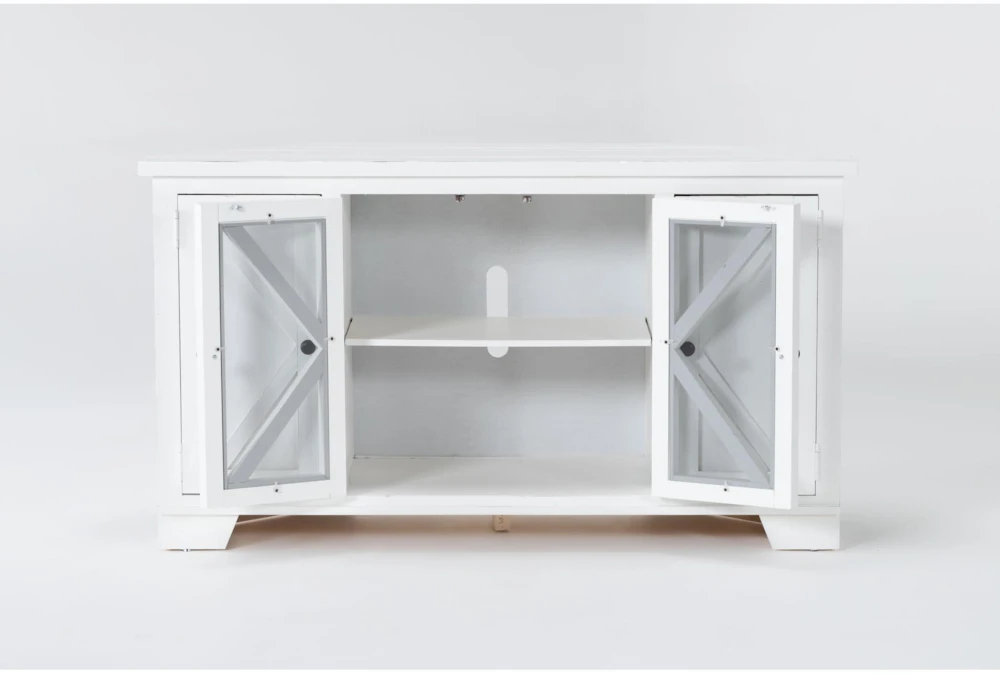 Sinclair White 58" Corner Tv Stand 5 Sinclair White 58" Corner Tv Stand - Image 3