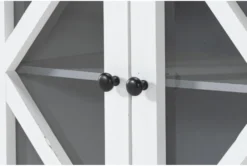 Sinclair White 58" Corner Tv Stand 11 Sinclair White 58" Corner Tv Stand -Furniture Store 303509 white wood media console detail 46