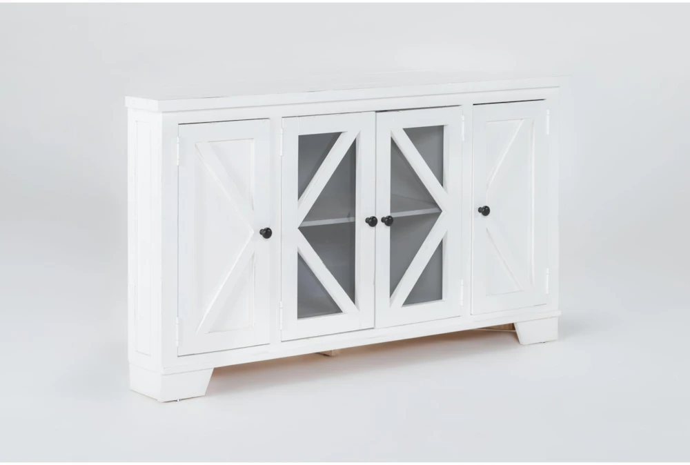 Sinclair White 58" Corner Tv Stand 4 Sinclair White 58" Corner Tv Stand - Image 2