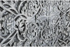 Gray Carved Wood 3 Drawer Cabinet -Furniture Store 303588 grey wood chest detail 45