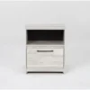 Baylie White 1 Drawer Nightstand With USB -Furniture Store 303983 white mdf nightstand signature 01