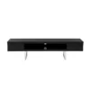 Alvertsone Black 63" Tv Stand -Furniture Store 303996 black mdf media console signature 01