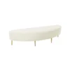 Bridgette Cream Eastern King Velvet Bench
