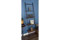 Fairway Dark Brown Wood Industrial 77" Bookcase -Furniture Store 304342 brown wood bookcase room 85