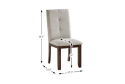 Zoey Side Chair Set Of 2 -Furniture Store 304396 brown wood dining chair detail 44