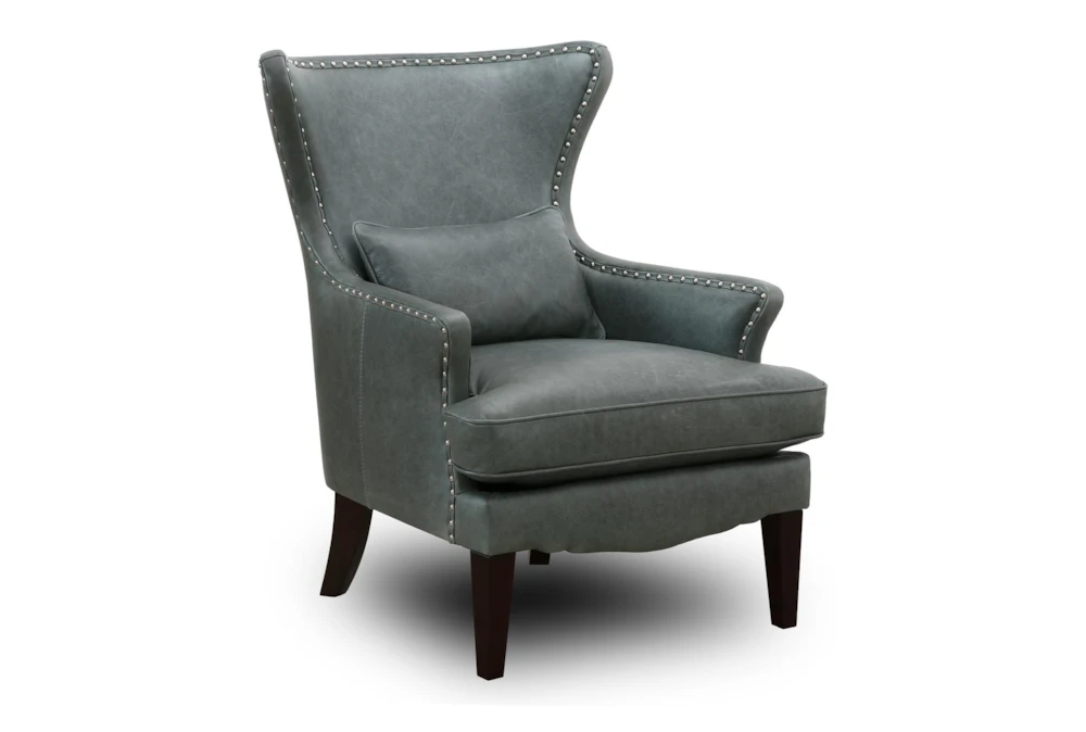 Grey Leather Wingback Accent Chair 3 Grey Leather Wingback Accent Chair