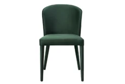 Marry Forest Green Velvet Dining Chair -Furniture Store 304623 green fabric dining chair front 02
