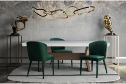 Marry Forest Green Velvet Dining Chair -Furniture Store 304623 green fabric dining chair room 87