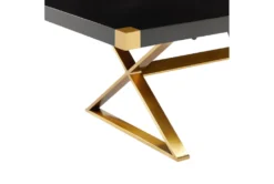 Adeline Black Lacquer 95" Dining Table -Furniture Store 304675 black wood dining table detail 44