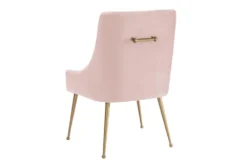 Trix Blush Velvet Dining Chair -Furniture Store 304680 pink fabric dining chair back 82
