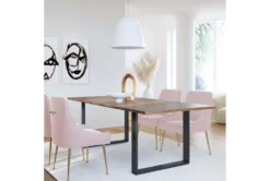 Trix Blush Velvet Dining Chair -Furniture Store 304680 pink fabric dining chair room 87