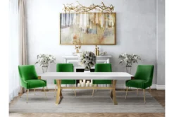 Adeline White Lacquer 95" Dining Table -Furniture Store 304706 white wood dining table room 86