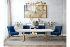 Adeline White Lacquer 95" Dining Table -Furniture Store 304706 white wood dining table room 90