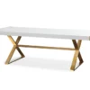 Adeline White Lacquer 95" Dining Table 2 Adeline White Lacquer 95" Dining Table -Furniture Store 304706 white wood dining table signature 04