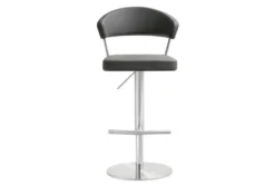 Cam Grey Stainless Steel Adjustable Barstool -Furniture Store 304728 grey fabric bar stool front 04