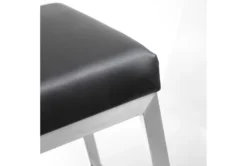 Helen Black Stainless Steel Counter Stool Set Of 2 -Furniture Store 304738 black fabric counter height stool detail 46