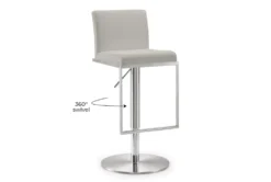 Amal Light Grey Stainless Steel Adjustable Barstool -Furniture Store 304748 grey fabric bar stool detail 46