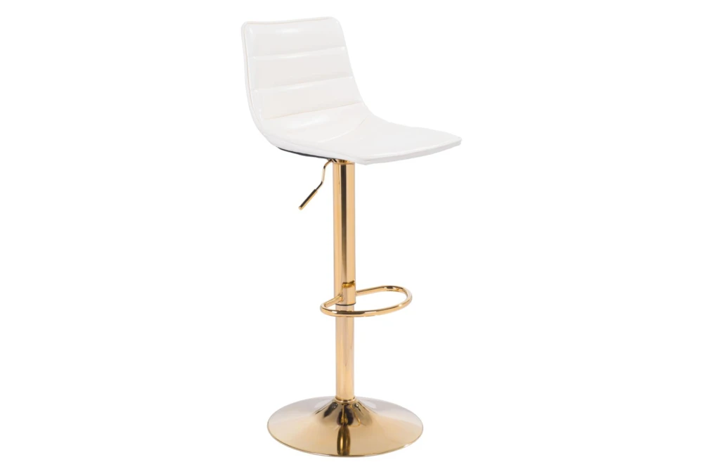 Ward White Adjustable Swivel Bar Stool 3 Ward White Adjustable Swivel Bar Stool