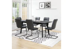 Industrial Black Dining Chair Set Of 2 -Furniture Store 304853 metal room 86