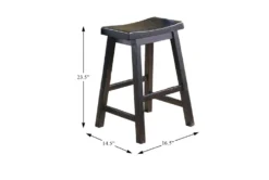 Marcel Black 36" Counter Set For 4 -Furniture Store 304897 wood detail 44