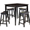 Marcel Black 36" Counter Set For 4 2 Marcel Black 36" Counter Set For 4 -Furniture Store 304897 wood signature 01