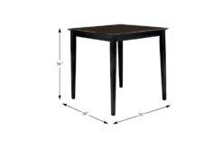 Marcel Black 36" Counter Set For 4 -Furniture Store 304897 black wood counter height set detail 45