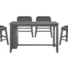 Fideo Grey 60" Counter Set For 4 -Furniture Store 304907 wood signature 01 1