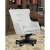 Glendower Leather Desk Chair -Furniture Store 305254 white leather office chair signature 01