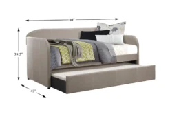 Wichfield Grey Twin Daybed With Trundle 10 Wichfield Grey Twin Daybed With Trundle -Furniture Store 305490 grey fabric daybed detail 44