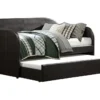 Wichfield Black Twin Daybed With Trundle -Furniture Store 305491 black fabric daybed signature 01