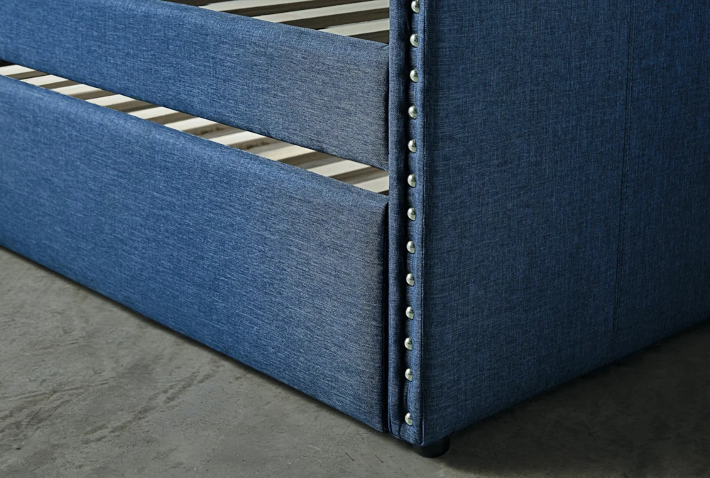 Tulney Blue Twin Upholstered Daybed With Trundle 13 Tulney Blue Twin Upholstered Daybed With Trundle - Image 11
