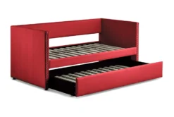 Tulney Red Twin Upholstered Daybed With Trundle 19 Tulney Red Twin Upholstered Daybed With Trundle -Furniture Store 305515 red fabric daybed side 18