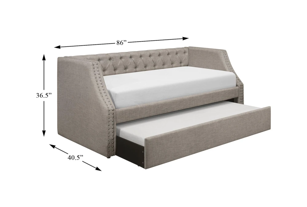 Freya Twin Upholstered Daybed With Trundle 5 Freya Twin Upholstered Daybed With Trundle - Image 3
