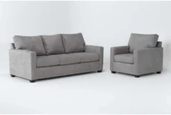 Aramis Vintage 2 Piece Living Room Set With Queen Sleeper Sofa & Chair Set