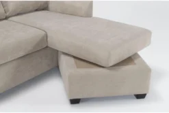 Porthos Cream 80" Queen Sleeper Sofa With Reversible Chaise -Furniture Store 306025 beige fabric reversible sofa chaise detail 45