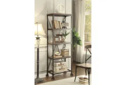Tenino 74.5" Bookcase -Furniture Store 306055 brown wood bookcase room 86