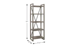 Mcloughlin 27.5" Bookcase Pier -Furniture Store 306157 grey wood pier detail 44