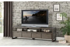 Lakeshore 76" Tv Stand -Furniture Store 306179 brown wood media console room 85