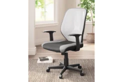 Genesee Light Gray & Black Mesh Office Chair -Furniture Store 306206 grey multi media office chair room 85