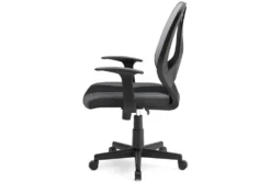 Genesee Light Gray & Black Mesh Office Chair -Furniture Store 306206 grey multi media office chair side 14